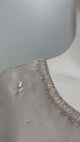 Mushroom Silver Pearl Embroidered Festive Ensemble