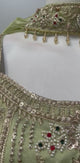 Pistachio Green Multicolor Jewel Palazzo Set