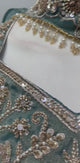Deep Teal Antique Gold Floral Palazzo Set