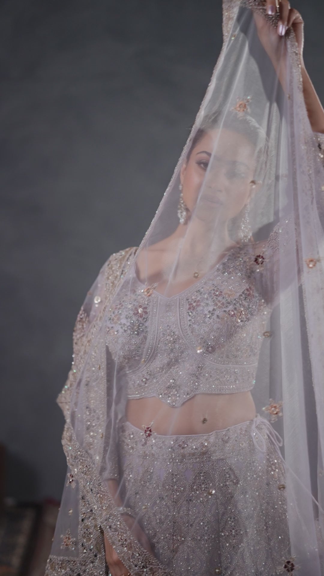 Champagne Blush Embroidered Lehenga – Regal Radiance with Handcrafted Detailing