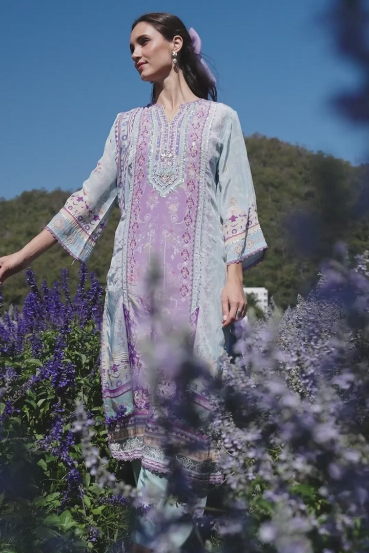 Lavender Breeze Floral Print Ensemble