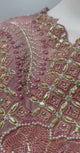 Dusty Rose Botanical Embroidered Festive Ensemble