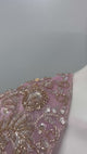 Dusty Rose Gold Embellished Draped Skirt Set