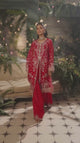 Deep Ruby Embroidered Formal Kurta Set