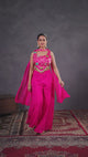 Fuchsia Mirror Work Co-Ord Set – Vibrant Energy Meets Contemporary Craft