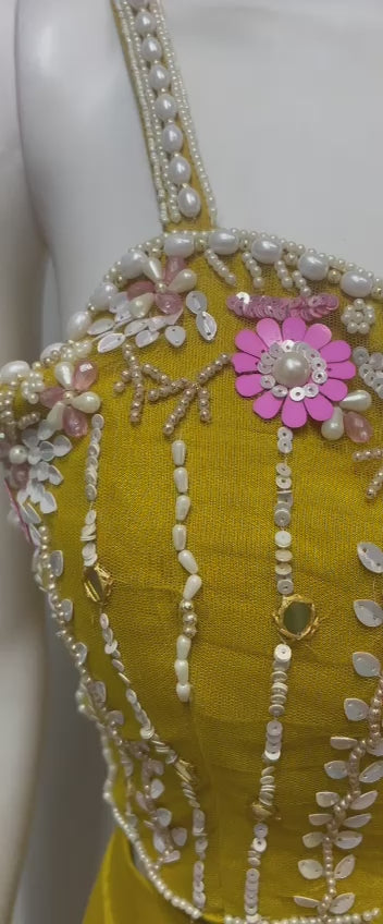 Mustard Yellow Embellished Outfit |Label S4U