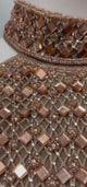 Mocha Crystal Halter Draped Saree Set