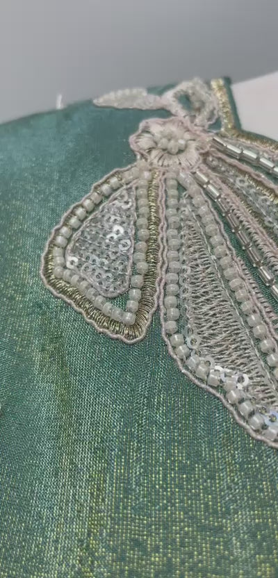 Sea Green Embroidered Sharara Set