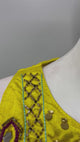 Citrine Mirrorwork Embroidered Palazzo Couture Ensemble