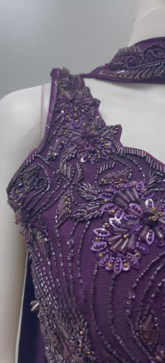Deep Plum Embellished Lehenga Set