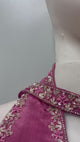 Raspberry Silver Embroidered Kurta Palazzo Set