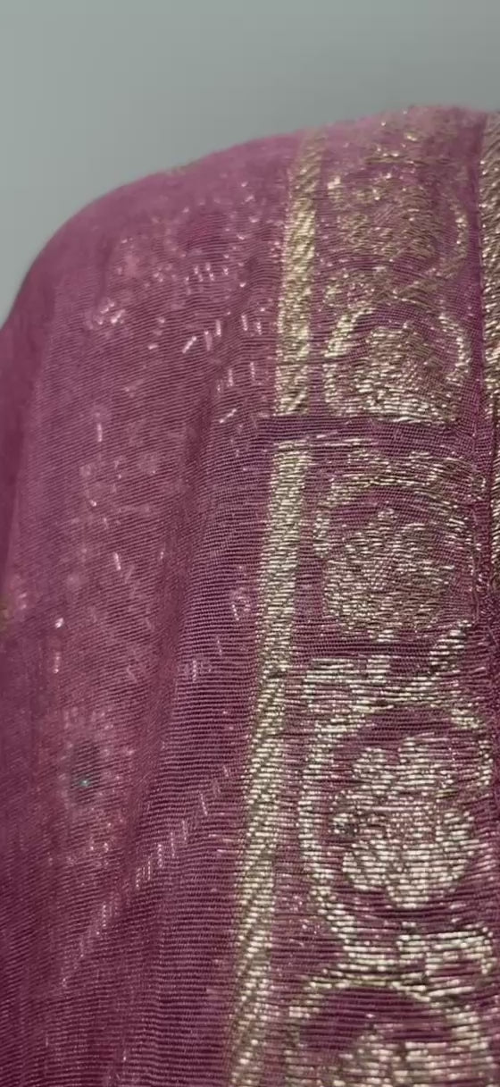 Dusty Rose Antique Gold Jewel Anarkali Set