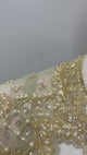 Champagne Gold Jewel Draped Skirt Set