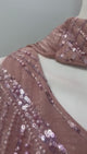 Dusty Rose Pearl Jewel Palazzo Set