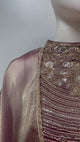 Smoky Mauve Gold Embroidered Palazzo Drape Set