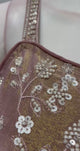 Mauve Bronze Floral Embroidered Sharara Ensemble