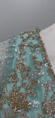 Aqua Champagne Embroidered Lehenga Couture Set