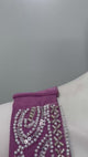 Mauve Silver Peacock Embroidered Draped Saree Set