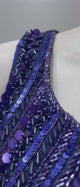Midnight Navy Sequin Draped Saree Set