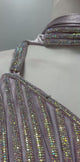Pearl Lilac Crystal Draped Saree Set