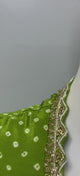 Olive Green Gold Bandhani Palazzo Set