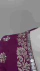 Deep Plum Gold Embroidered Bridal Lehenga Set