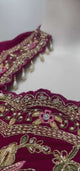 Wine Gold Cape Palazzo Set