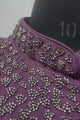 Plum Gunmetal Beaded Nehru Waistcoat Kurta Set