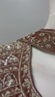 Burnt Mocha Antique Gold Jewel Palazzo Set