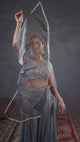 Steel Grey Sequin Sharara Set – Regal Sparkle with Modern Gracr