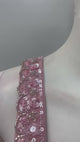 Rose Pink Sequin Corset Draped Saree Set