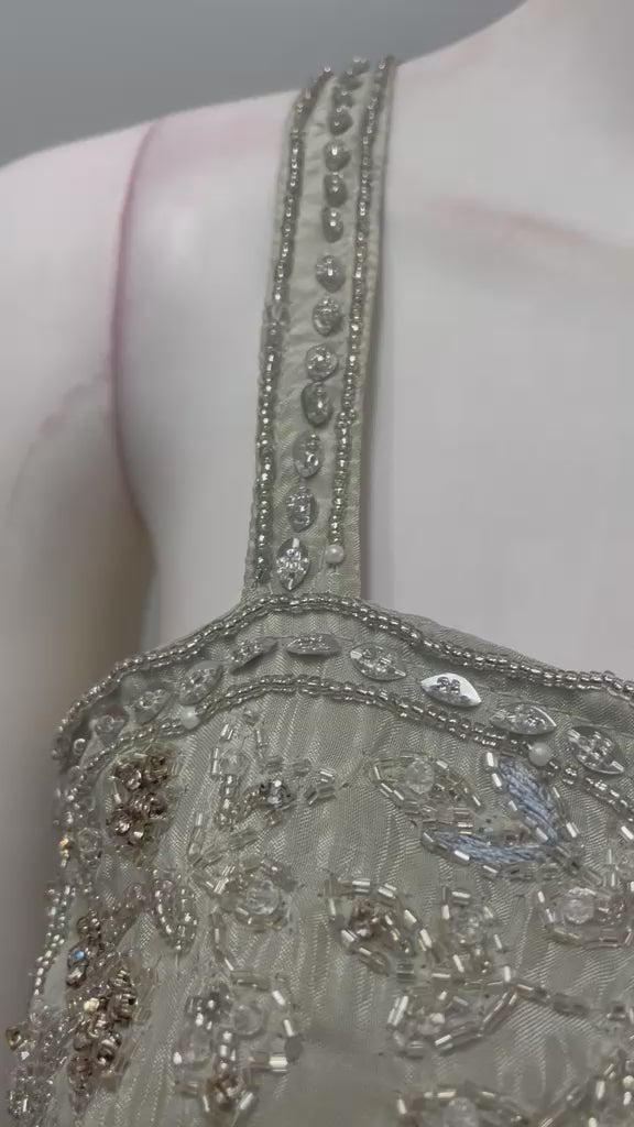 Silver Elegance Beaded Couture Set
