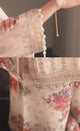 Ivory Floral Embroidered Straight Kurta Palazzo Dupatta Set |Label S4U