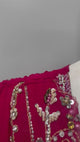 Red Draped Saree with Handcrafted Blouse | Label S4U