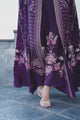 Regal Plum Embroidered Cape Ensemble