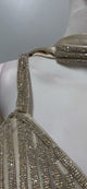 Champagne Gold Sculpted Ruffle Saree Set