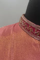 Coral Crimson Ombré Gold Peacock Mens Kurta
