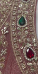 Dusty Rose Gold Jewel Palazzo Set