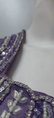 Mauve Silver Draped Saree Set