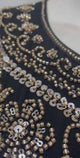 Black Zari Draped Saree Set