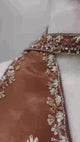 Cocoa Bronze Embroidered Kurta Palazzo Set