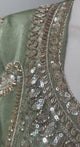 Sage Olive Antique Gold Floral Kurta Set