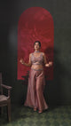 Dusty Rose Silver Crystal Palazzo Set