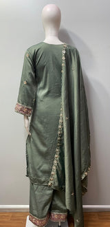 Sage Olive Mauve Jewel Palazzo Set