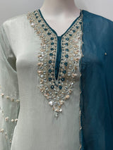 Ice Mint Teal Jewel Kurta Set