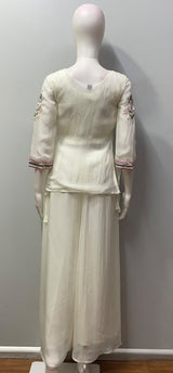 Ivory Blush Floral Palazzo Set