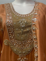 Burnt Copper Gold Jewel Palazzo Set