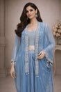 Azure Whisper Ensemble – Sheer Elegance in Sky Blue Layers - MishUUU