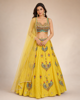 Haldi Yellow Mirror Lehenga Ensemble
